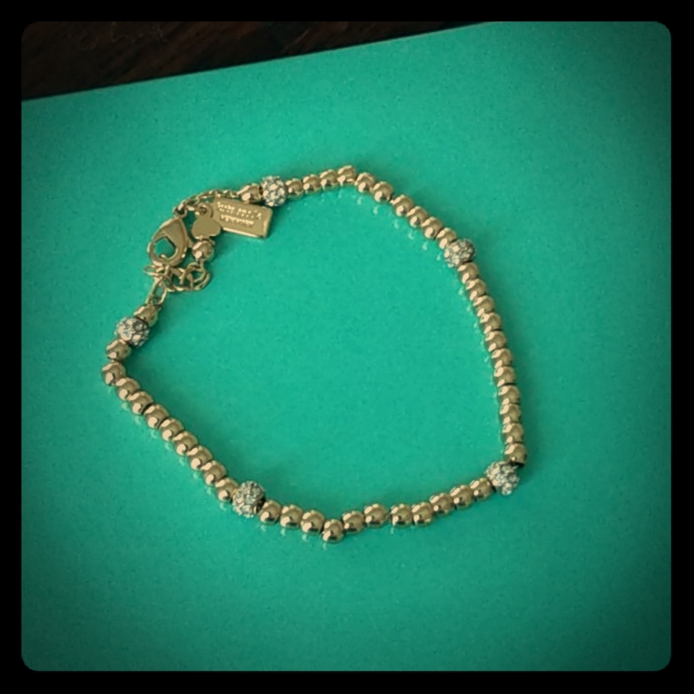 Beautiful gold beaded and diamond bracelet! ♠️